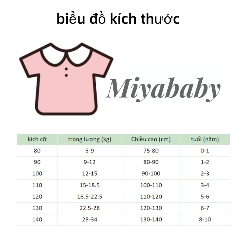 Miyababy Bộ vest bé gái bộ đồ mùa hè trẻ em vest kẻ sọc + quần jeans thời trang hàn quốc
