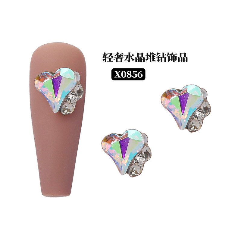 Sản Phẩm Nâng Cao Móng Tay Pha Lê Kim Cương Hoàn Thiện Siêu Lấp Lánh Hình Chữ Nhật Góc Phải Trang Trí Móng Thủ Công