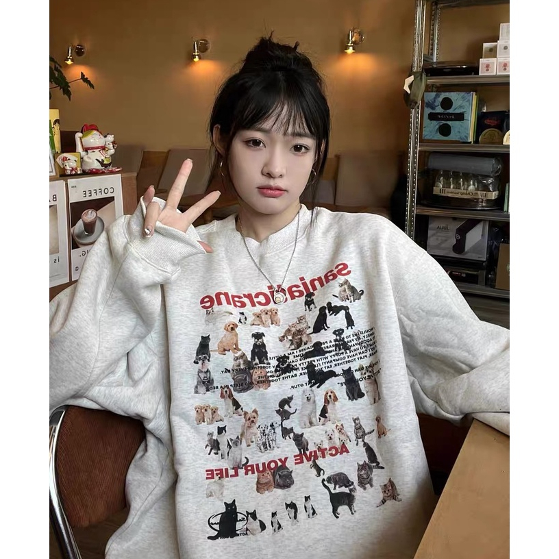 SUXI Áo hoodies Nữ Thời Trang Hàn Quốc Xinh Xắn