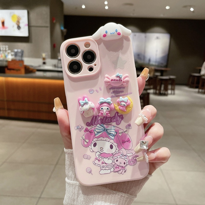 Ốp Điện Thoại Mềm Hình melody cinnamoroll Sơn Màu Cho iphone 15 14 13 12 11 pro max 6 6s 7 8 plus x xs max xr