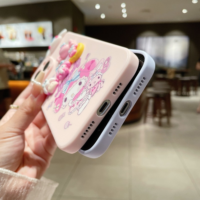 Ốp Điện Thoại Mềm Hình melody cinnamoroll Sơn Màu Cho iphone 15 14 13 12 11 pro max 6 6s 7 8 plus x xs max xr