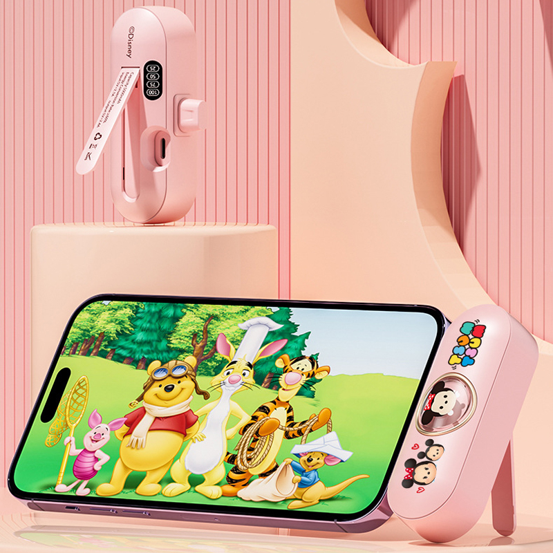 DISNEY Pin Sạc Dự Phòng 5000mah ctdx16 2 Trong 1 Loại c Hình mickey / minnie / Gấu / Người Ngoài Hành Tinh