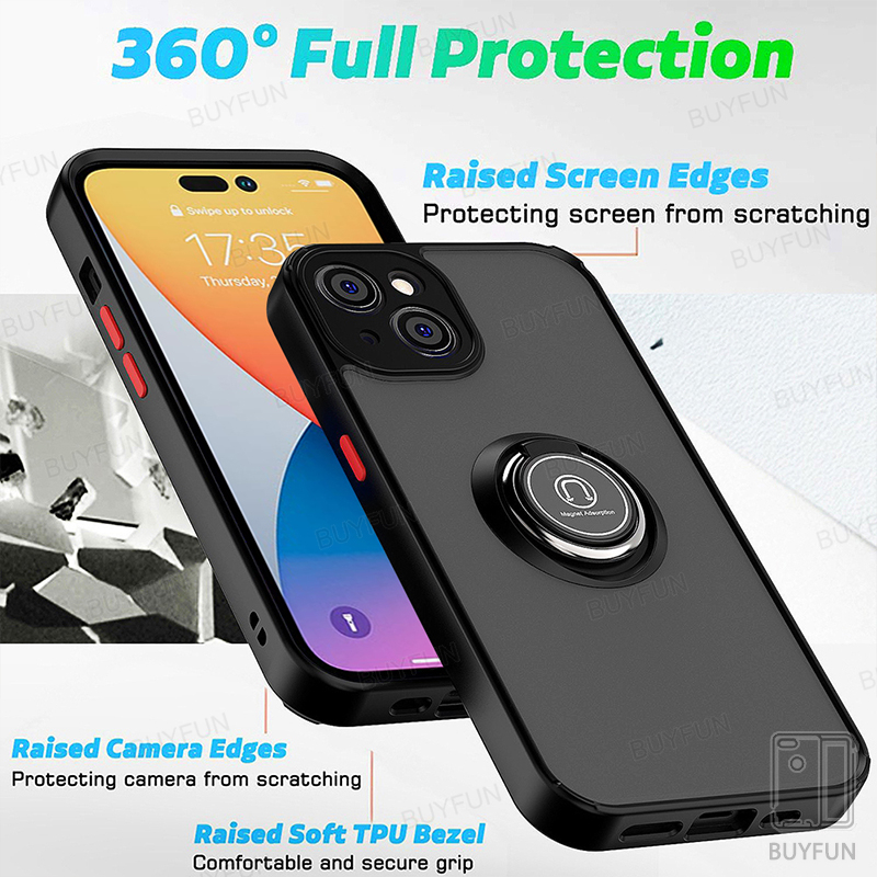 Armor Stand Protection Phone Case For iphone 14 13 12 11 pro max Ring Holder Bracket Back Cover