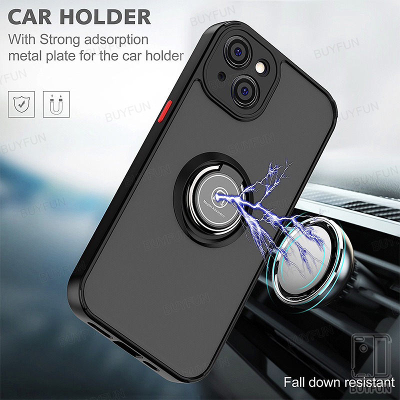 Armor Stand Protection Phone Case For iphone 14 13 12 11 pro max Ring Holder Bracket Back Cover