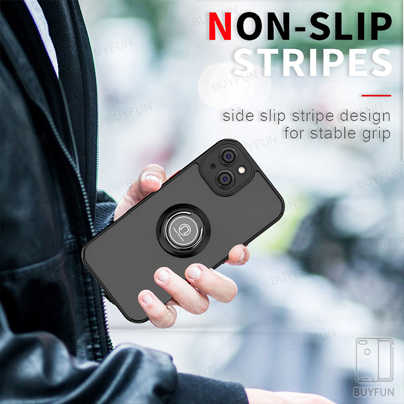 Armor Stand Protection Phone Case For iphone 14 13 12 11 pro max Ring Holder Bracket Back Cover