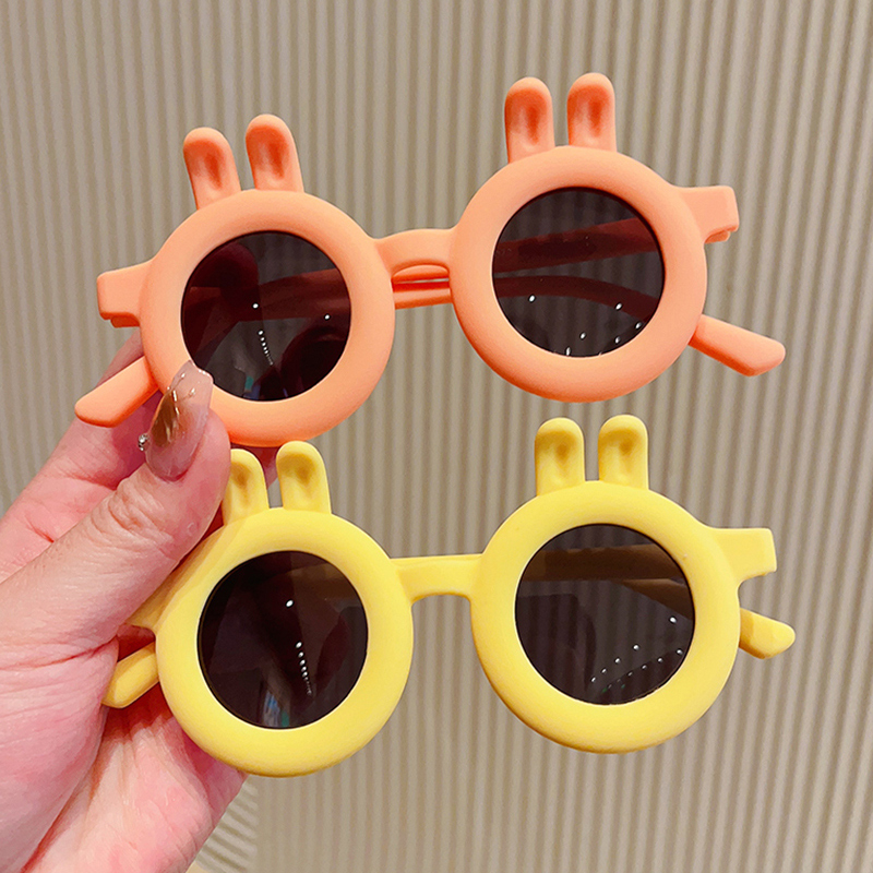 Beautycoco🍊Kính râm UV gọng dẻo cho bé mắt tai thỏ