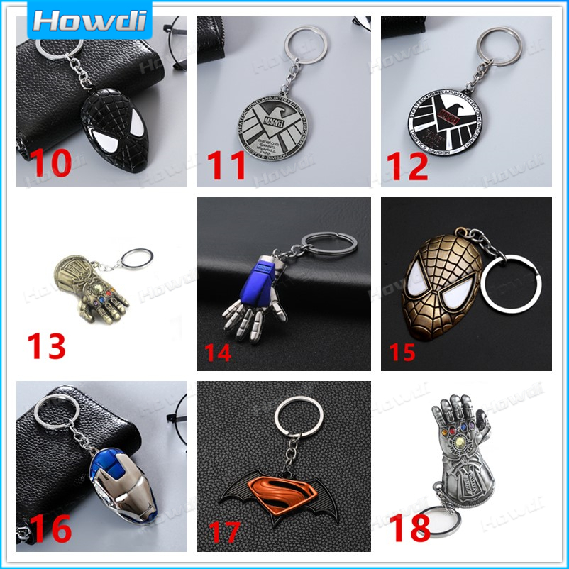 Móc chìa khóa mặt trang trí nhân vật trong The Avengers của Marvel và Justice League của DC độc đáo