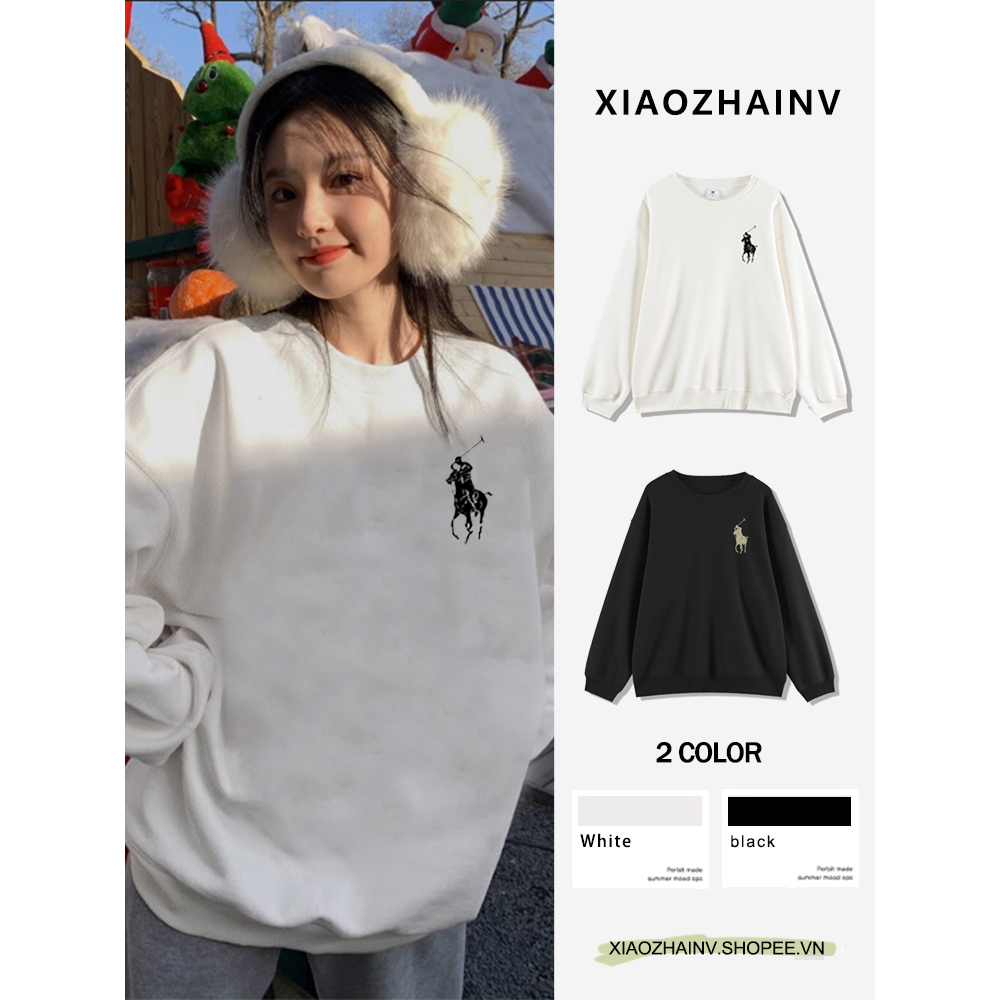 Áo nỉ XIAOZHAINV form rộng phong cách retro mỹ