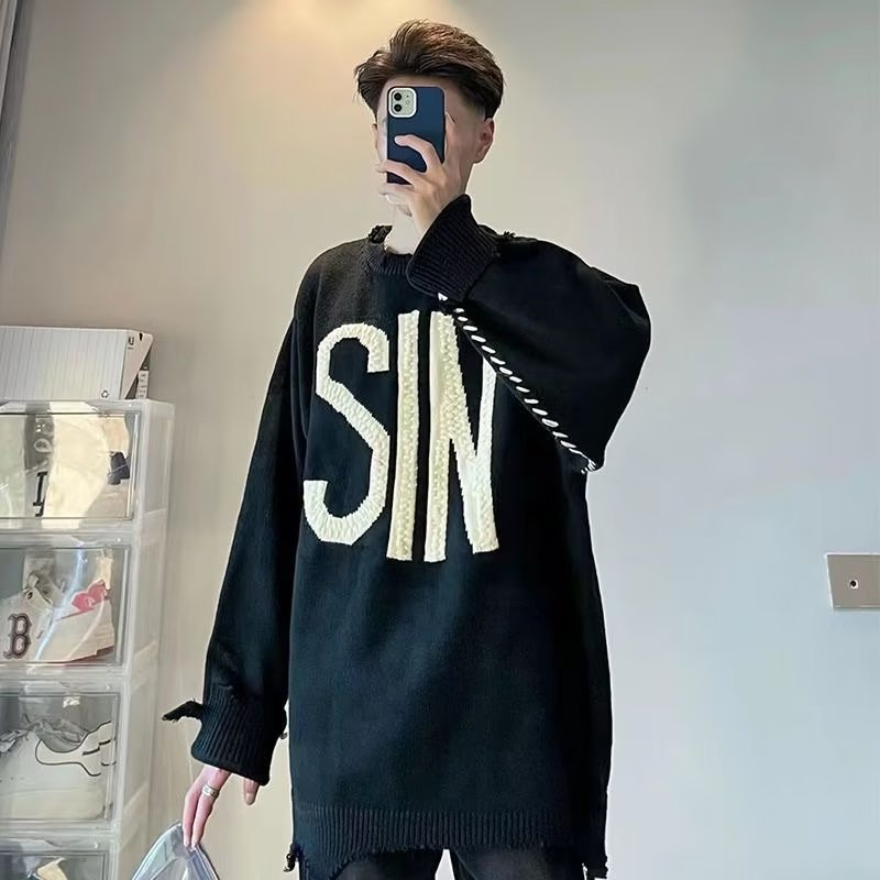 Quần bò rách gối hiphop quần jean skinny nam thời trang unisex skinny jean Màu Trơn oversize quần jean nam đẹp