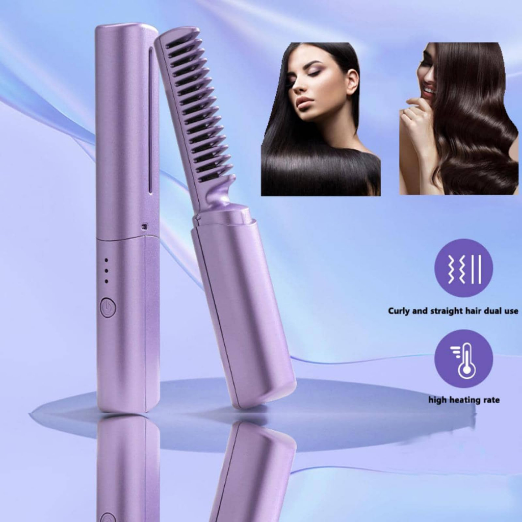 Máy Duỗi / Uốn Tóc mini Không Dây Có Thể Điều Chỉnh Nhiệt Độ Kích Thước Thích Hợp Khi Đi Du Lịch