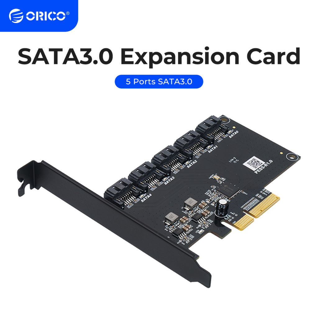 [Mã CBEL20 giảm 20% đơn 1M] Card Mở Rộng ORICO PCI-E Sang 5 Cổng SATA 3.0 PCI-E X4 Hỗ Trợ 6Gbps PCI-E Sang SATA (PES5)