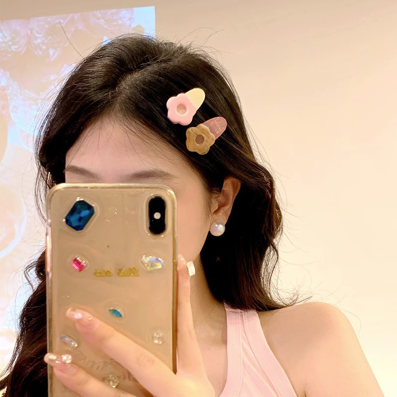 Kẹp Tóc mini Hình Hoa Thời Trang Hàn Quốc Dễ Thương y2k