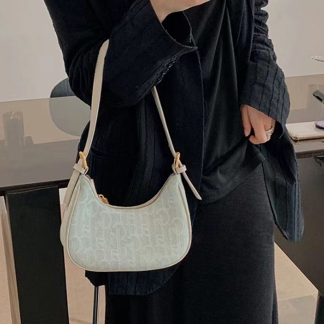 Túi đeo chéo nữ BEIBAOBAO hình bán nguyệt thời trang trendy