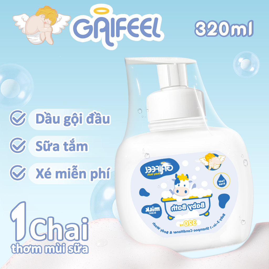 Sữa tắm GAIFEEL Sữa thơm sữa tắm Gel Sữa tắm cho bé hương sữa cho bé 320ml