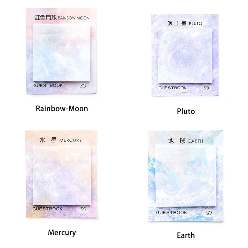 Miumiua🔮Giấy Dán Ghi Chú Hình Các Hành Tinh Tiện Dụng Note