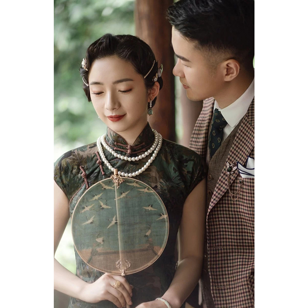 Vòng cổ Hai Lớp Đính Hạt Giả Ngọc Trai