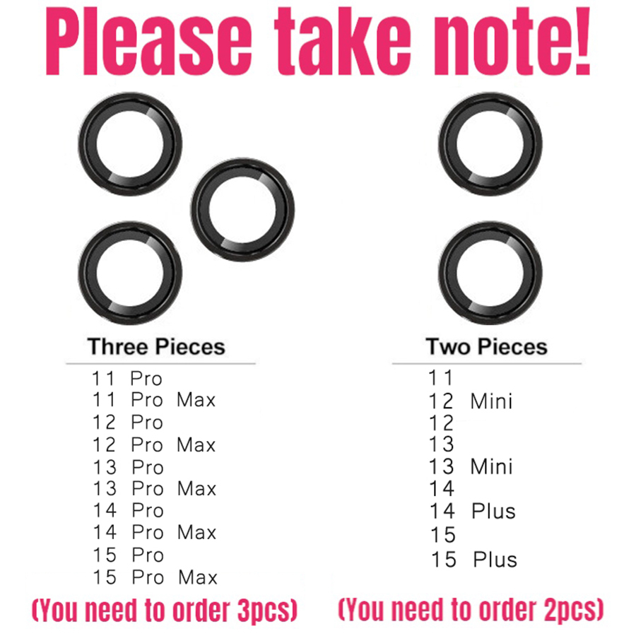 Miếng dán bảo vệ camera sau cho iPhone 11 12 13 14 15 Pro Max