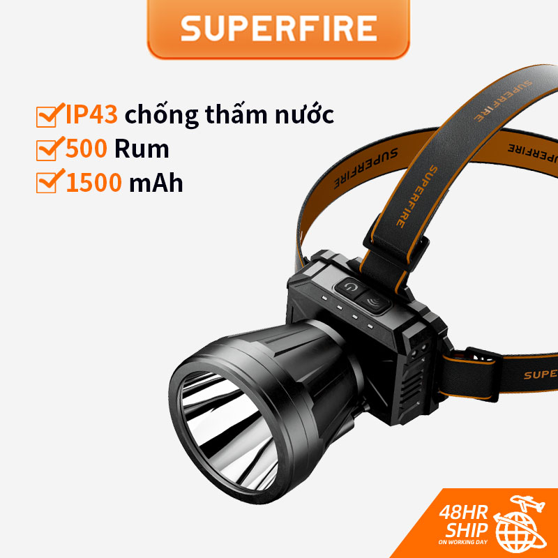 Đèn Pin Đội Đầu hl82 Siêu Sáng Sạc usb-c Dùng Pin 18650