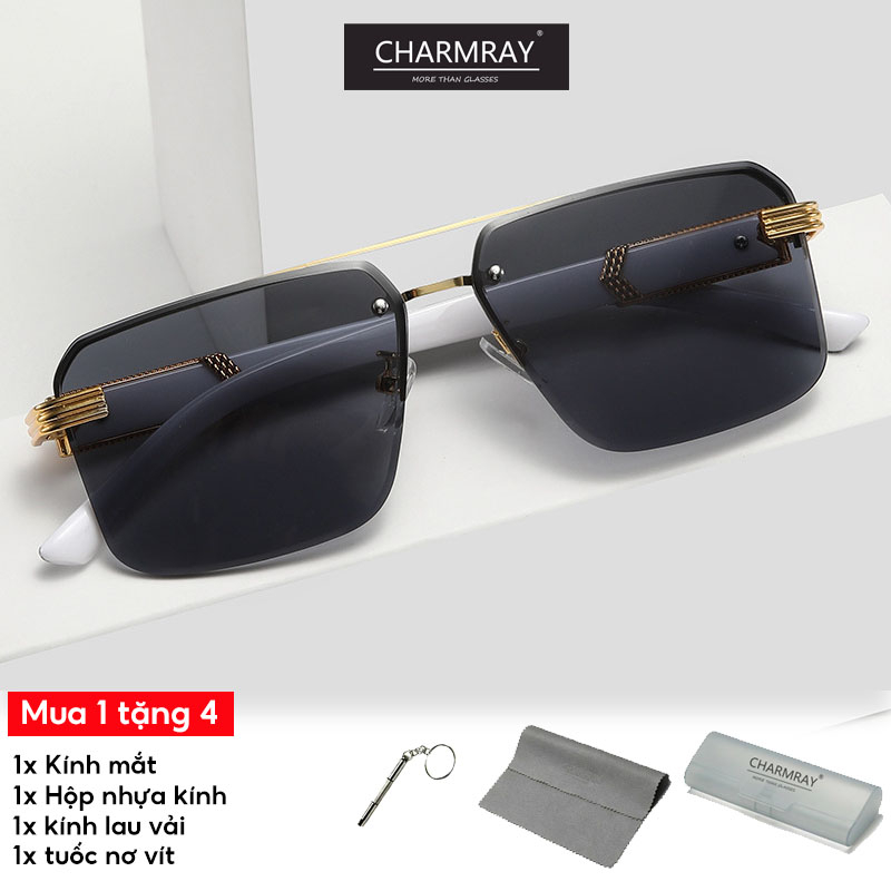 Charmray Kính Mát Nửa Gọng Thời Trang Dành Cho Nam