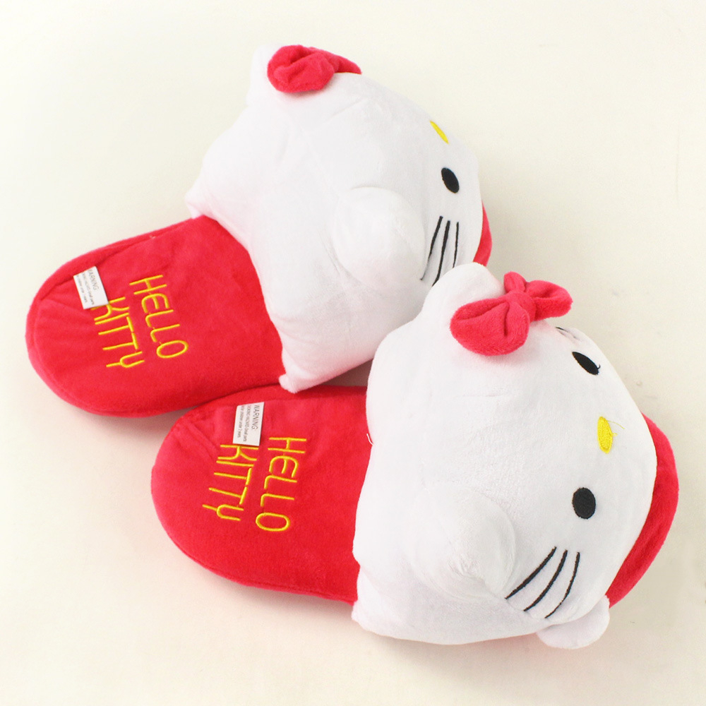 Dép Bông Đi Trong Nhà Hình sanrio hello kitty 28cm Giữ Ấm Mùa Đông Cho Nam Nữ