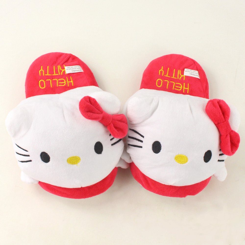 Dép Bông Đi Trong Nhà Hình sanrio hello kitty 28cm Giữ Ấm Mùa Đông Cho Nam Nữ