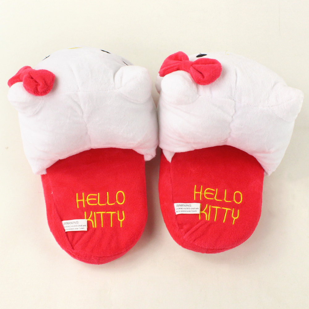 Dép Bông Đi Trong Nhà Hình sanrio hello kitty 28cm Giữ Ấm Mùa Đông Cho Nam Nữ