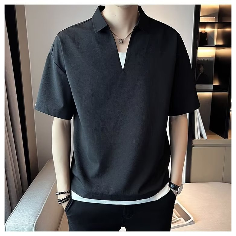 Áo phông nam ngắn tay cao cấp cotton polo Tay Lỡ Thời Trang Mùa Hè