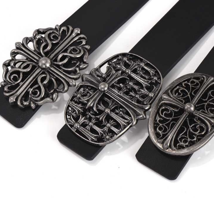 Thắt Lưng Da Khóa Chữ ch Trơn Màu Cho Nam