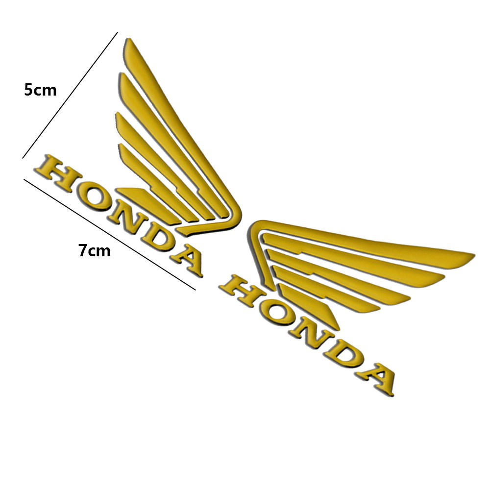 Set 2 Miếng Dán logo 3d Mềm Mại Trang Trí Xe Mô Tô honda 3d