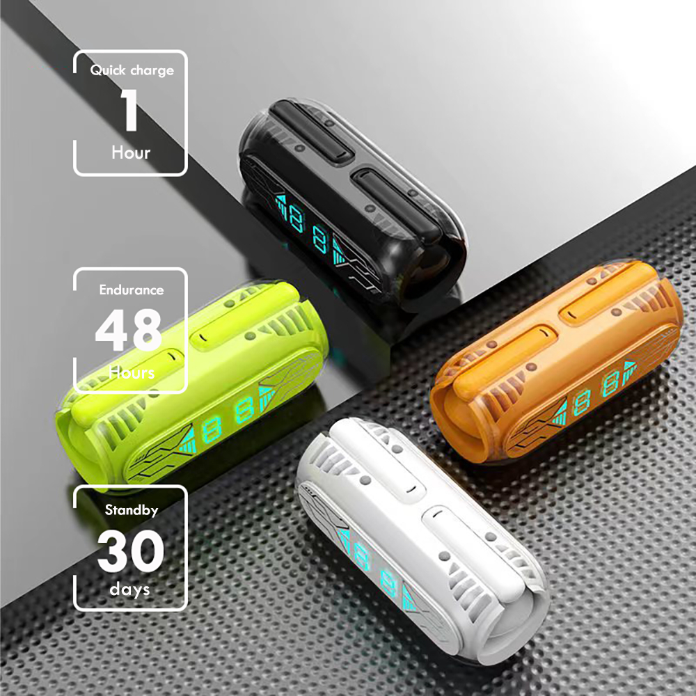 Ezra Tai Nghe Nhét Tai bluetooth Không Dây Siêu Dài Chống Ồn Màn Hình Kỹ Thuật Số Phong Cách Thể Thao