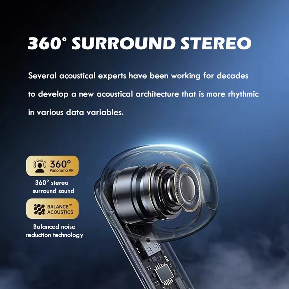 Ezra Tai Nghe Nhét Tai bluetooth Không Dây Siêu Dài Chống Ồn Màn Hình Kỹ Thuật Số Phong Cách Thể Thao