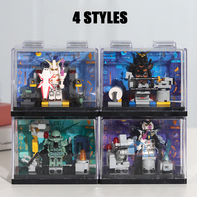 Leyu moc gundam Mô Hình Đồ Chơi 4 Trong 1 Với Hộp Trưng Bày