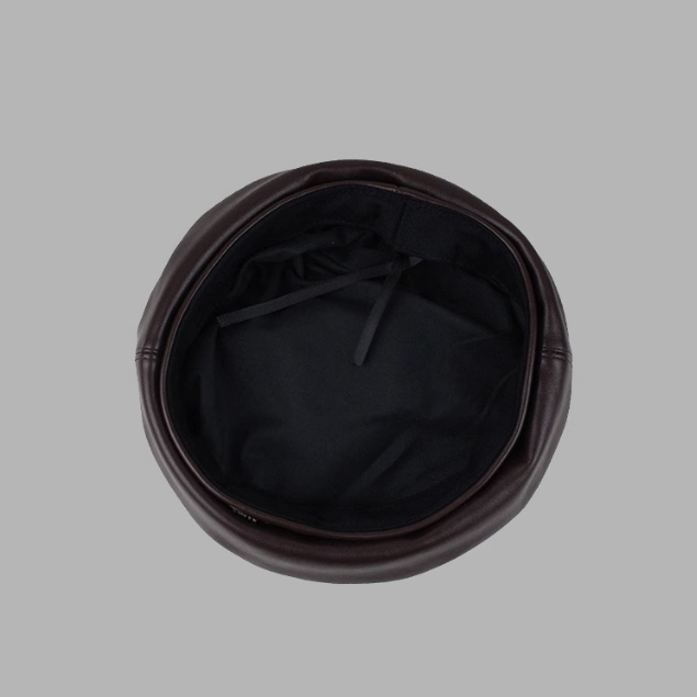 Mũ beret Da pu In Chữ Thời Trang Cho Nữ