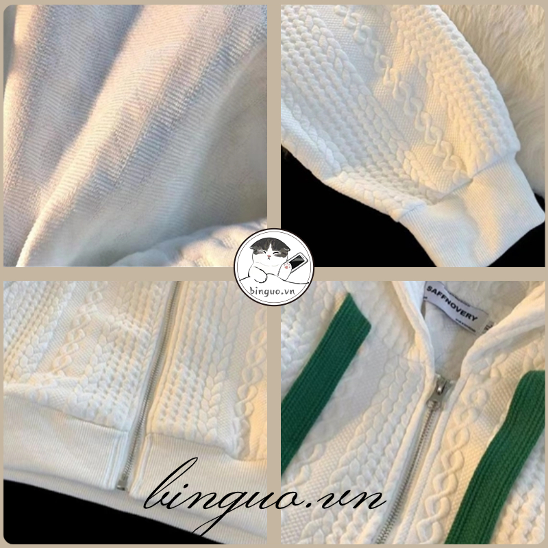 Áo hoodie Cardigan unisex Có Nón Dáng Rộng Màu Trơn Khóa Kéo áo khoát hoodie tay dài Thời Trang Sọc in họa tiết cá tính Hàn Quốc áo hoodie zip