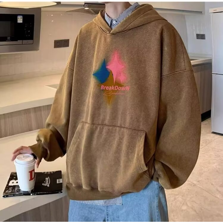 Áo hoodie cotton Tay Dài Dáng Rộng áo hoodie bigsize Phong Cách retro áo hoodie hoạ tiết Thời Trang áo hoodie form rộng Nam Nữ