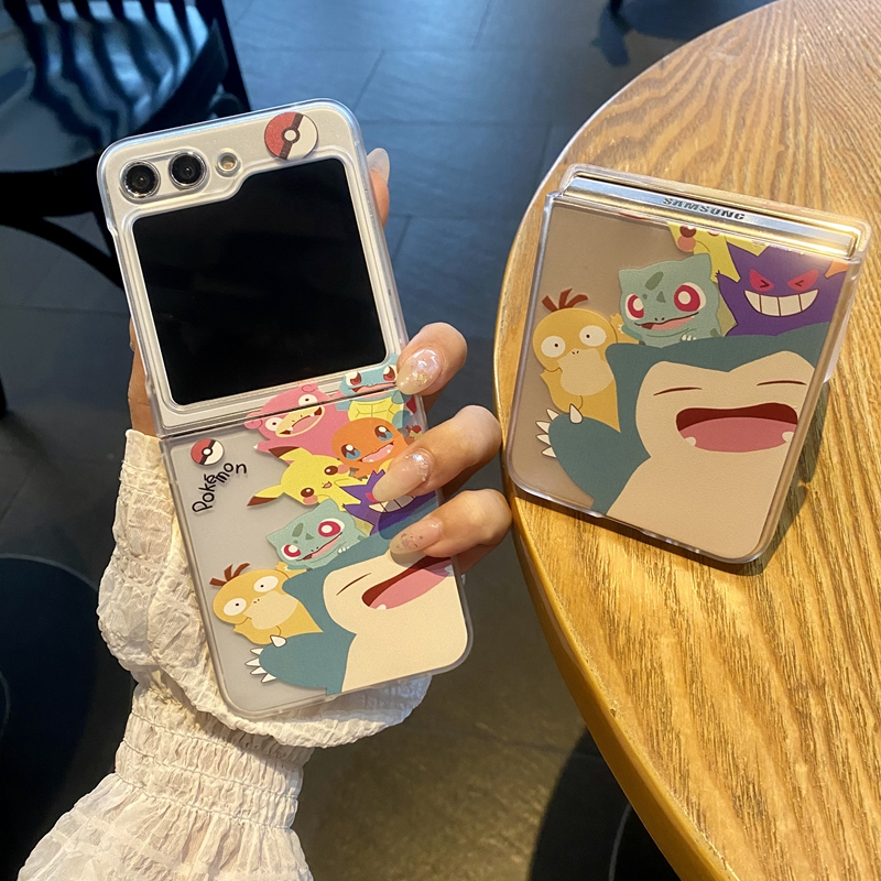 Ốp Điện Thoại silicone Mềm Chống Sốc In Hình pikachu Cho samsung galaxy z flip 5 z flip 4 z flip 3