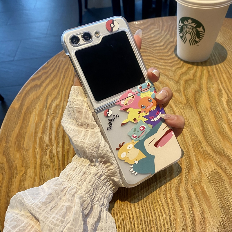 Ốp Điện Thoại silicone Mềm Chống Sốc In Hình pikachu Cho samsung galaxy z flip 5 z flip 4 z flip 3