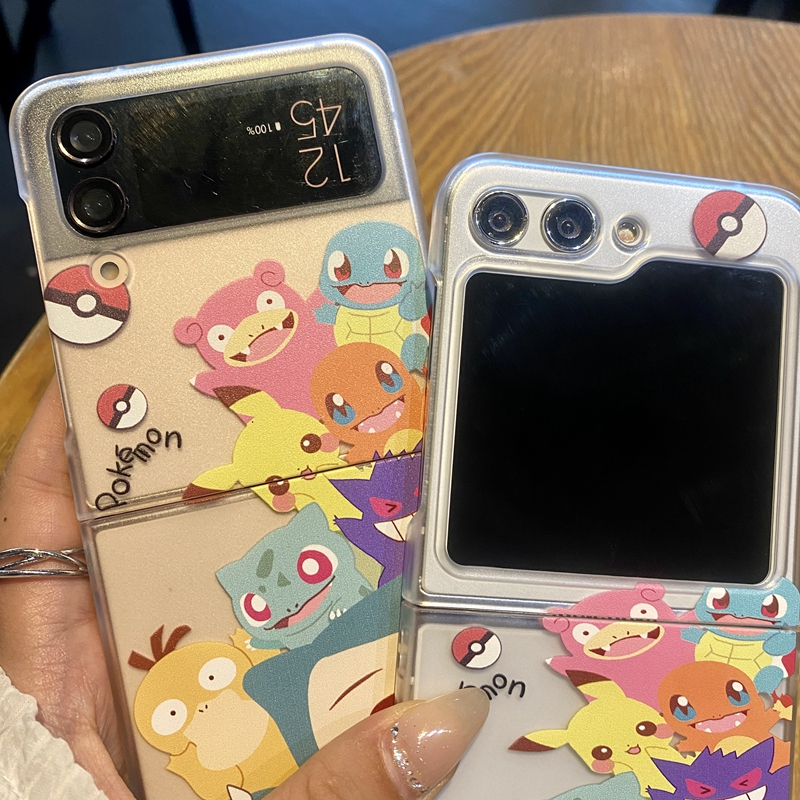 Ốp Điện Thoại silicone Mềm Chống Sốc In Hình pikachu Cho samsung galaxy z flip 5 z flip 4 z flip 3