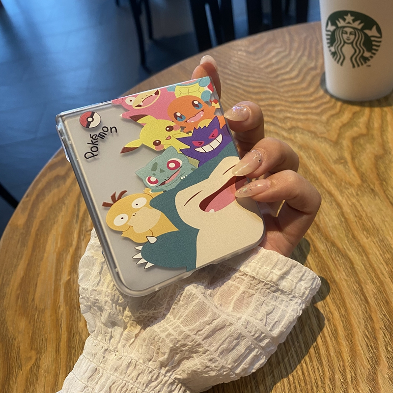 Ốp Điện Thoại silicone Mềm Chống Sốc In Hình pikachu Cho samsung galaxy z flip 5 z flip 4 z flip 3