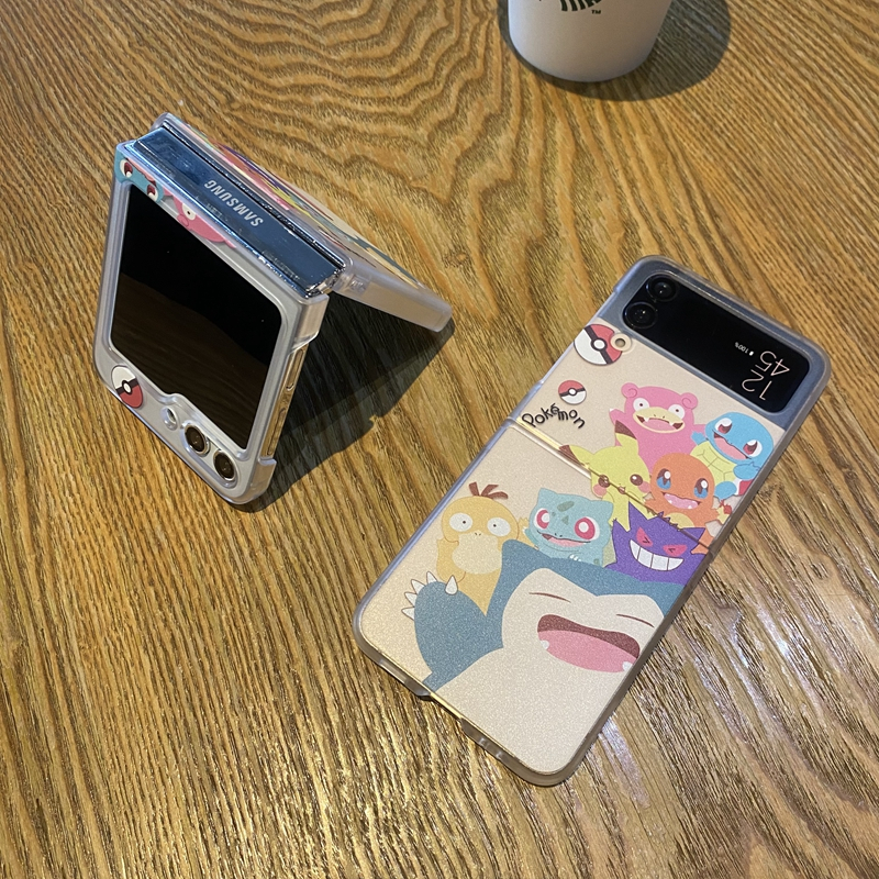 Ốp Điện Thoại silicone Mềm Chống Sốc In Hình pikachu Cho samsung galaxy z flip 5 z flip 4 z flip 3