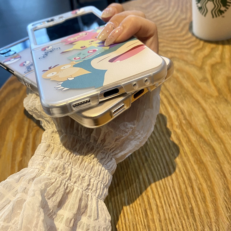 Ốp Điện Thoại silicone Mềm Chống Sốc In Hình pikachu Cho samsung galaxy z flip 5 z flip 4 z flip 3