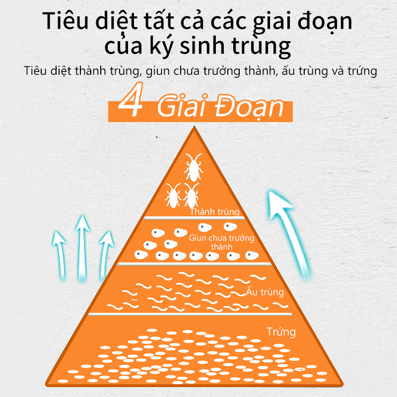 PUAINTA Chó Mèo Viên tẩy giun loại bỏ ký sinh trùng cho chó mèo giúp thú cưng của bạn luôn khoẻ mạnh 12viên