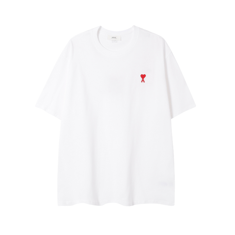 Áo Thun cotton 260g Tay Ngắn Cổ Tròn Thêu Họa Tiết Thủ Công Phong Cách Đường Phố Cho Nam Và Nữ