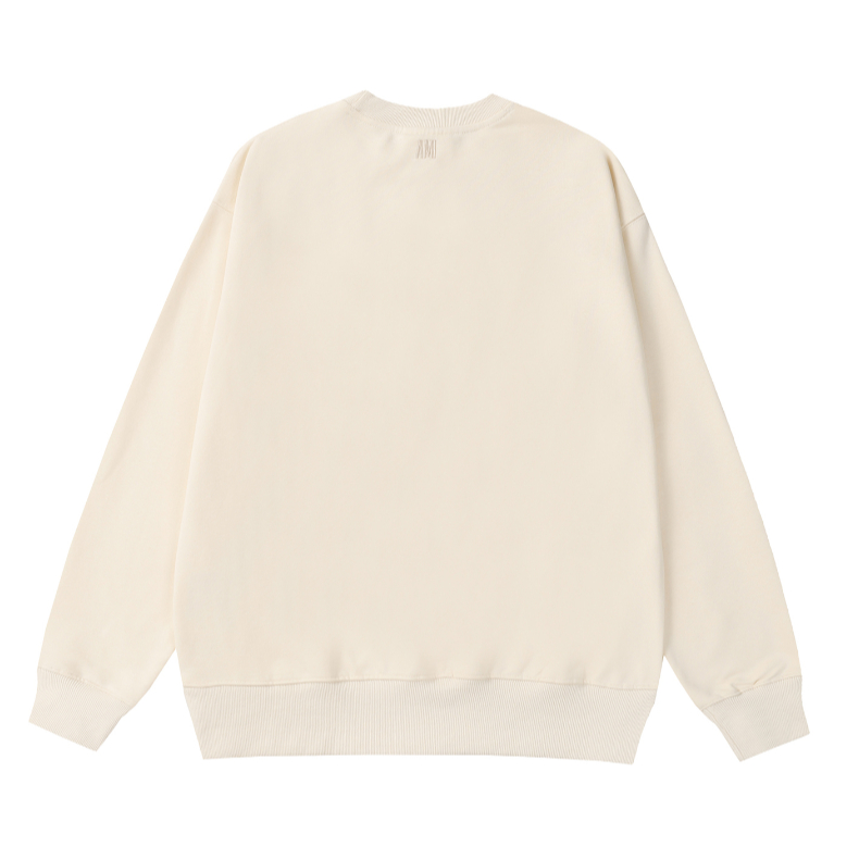 Áo Sweater Dệt Kim Tay Dài Cổ Tròn In Hình Trái Tim 360g Thời Trang Đường Phố Cho Nam Và Nữ