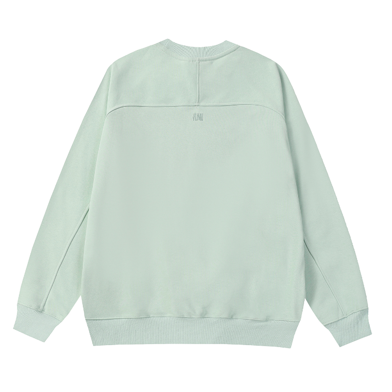 Áo Thun Nỉ Tay Dài Cổ Tròn Thêu Họa Tiết 360g Phong Cách Đường Phố