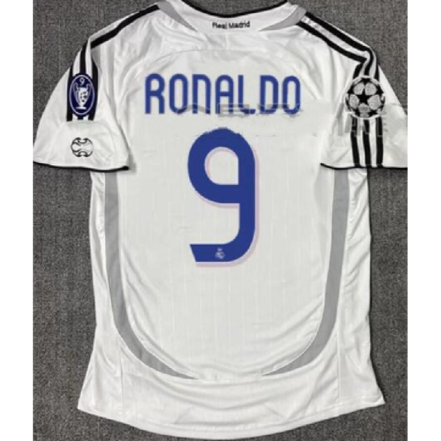 Áo Thun Số 06-07 Đội Tuyển real Madrid 2006 beckham ronaldo