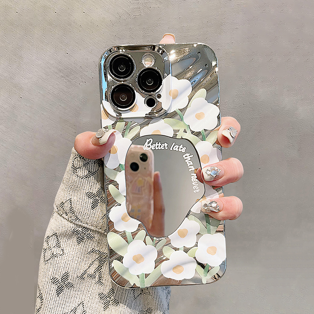 Bao Da Điện Thoại Tráng Gương Họa Tiết Hoa tulip Cho iphone 15 pro max 13pro 14promax 11 iphone 15 14 13 12 pro max Ốp