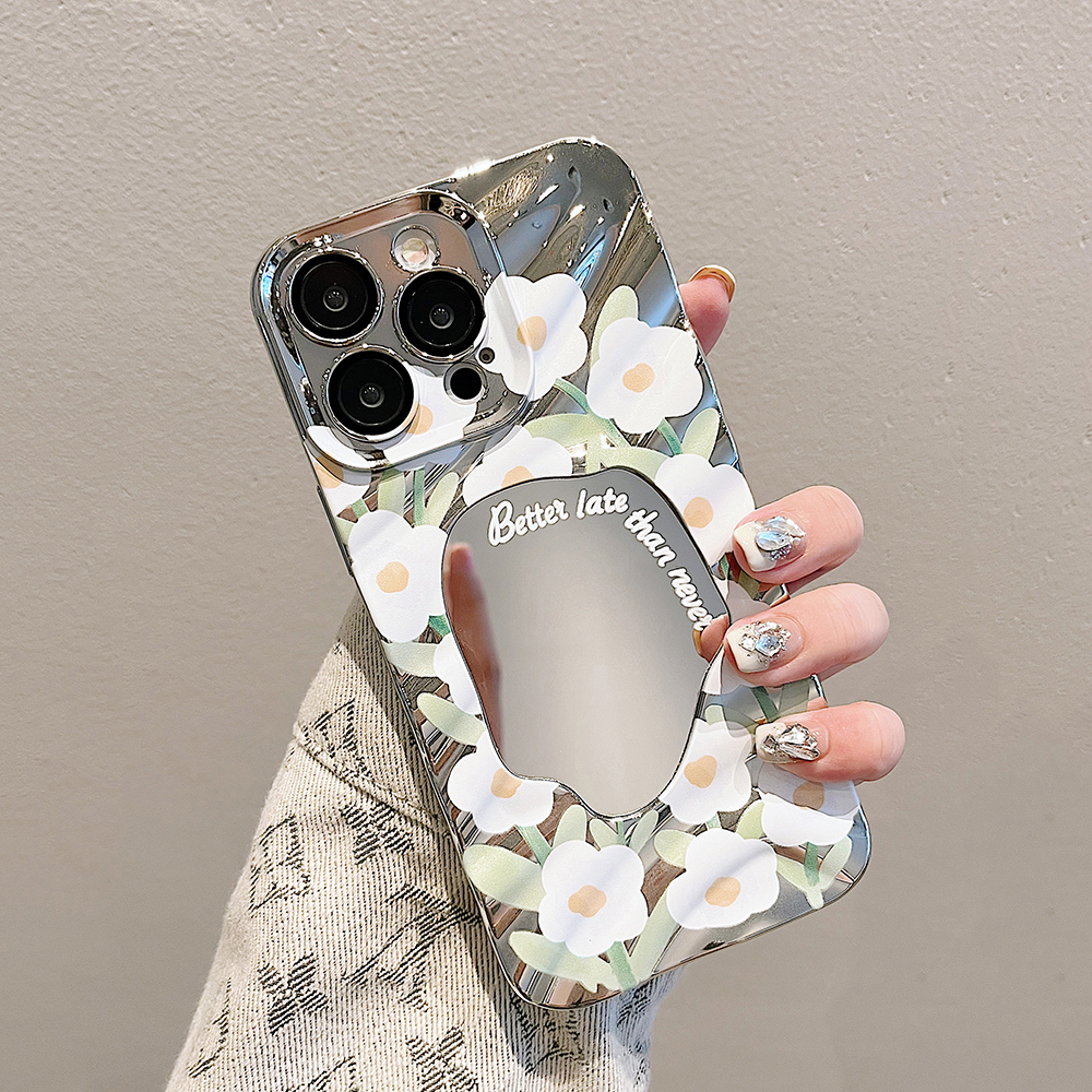 Bao Da Điện Thoại Tráng Gương Họa Tiết Hoa tulip Cho iphone 15 pro max 13pro 14promax 11 iphone 15 14 13 12 pro max Ốp