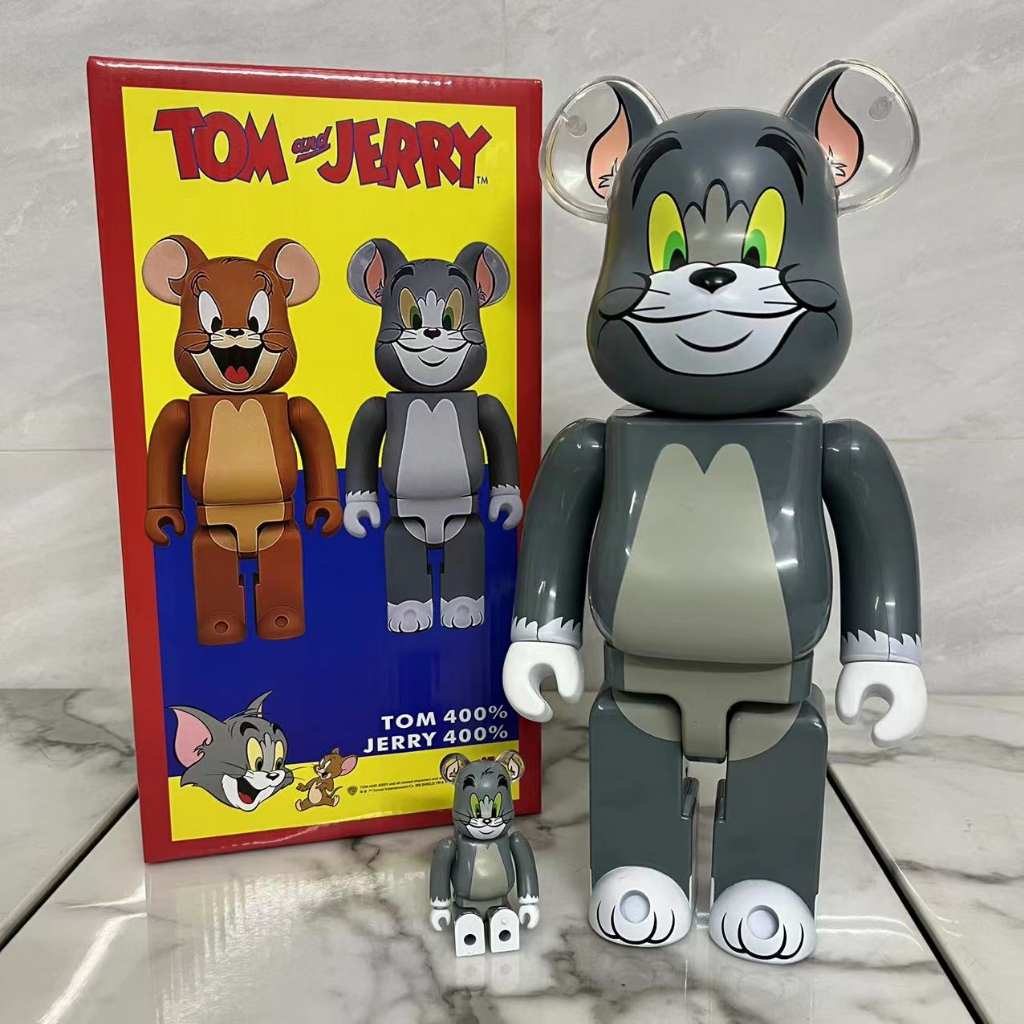 Mô Hình Nhân Vật bearbrick X tom Và jerry - 400% 28 cm & 100% 7cm