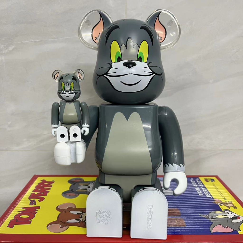 Mô Hình Nhân Vật bearbrick X tom Và jerry - 400% 28 cm & 100% 7cm